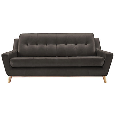 G Plan Vintage The Fifty Three Leather Large 3 Seater Sofa Capri Leather Black G Plan Vintage The Fifty Three Leather Large 3 Seater Sofa Capri Leather Black